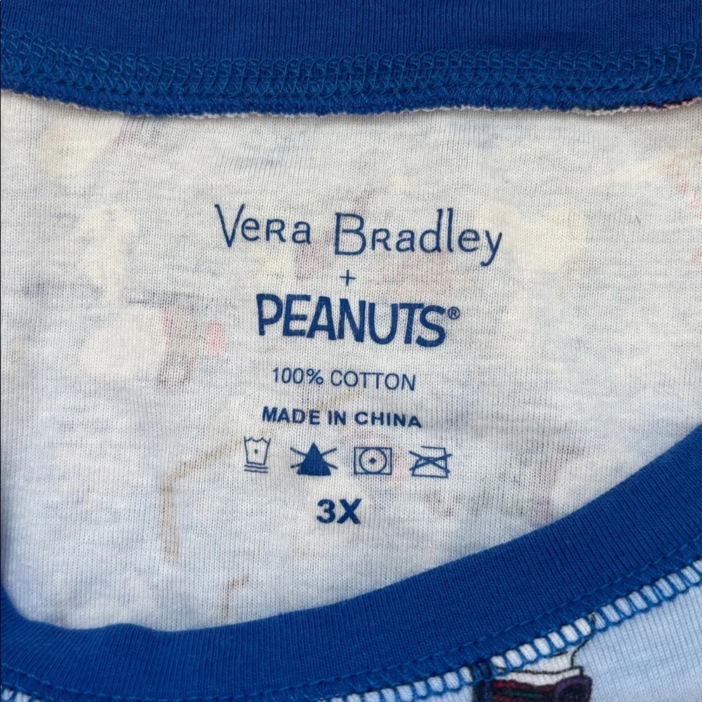 Vera Bradley x Peanuts Snoopy Ski Jump Printed‎ Pajama Set Women’s size 3X